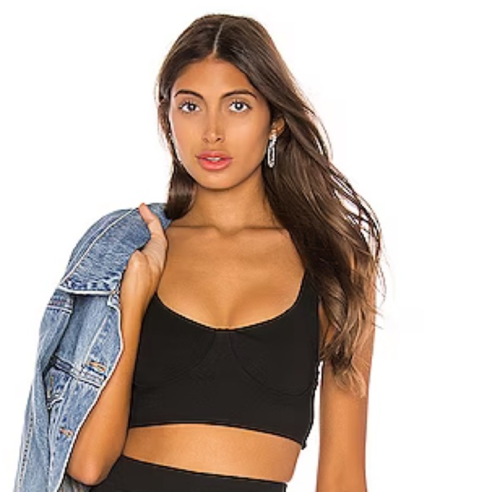 SuperDown Black Crop Top